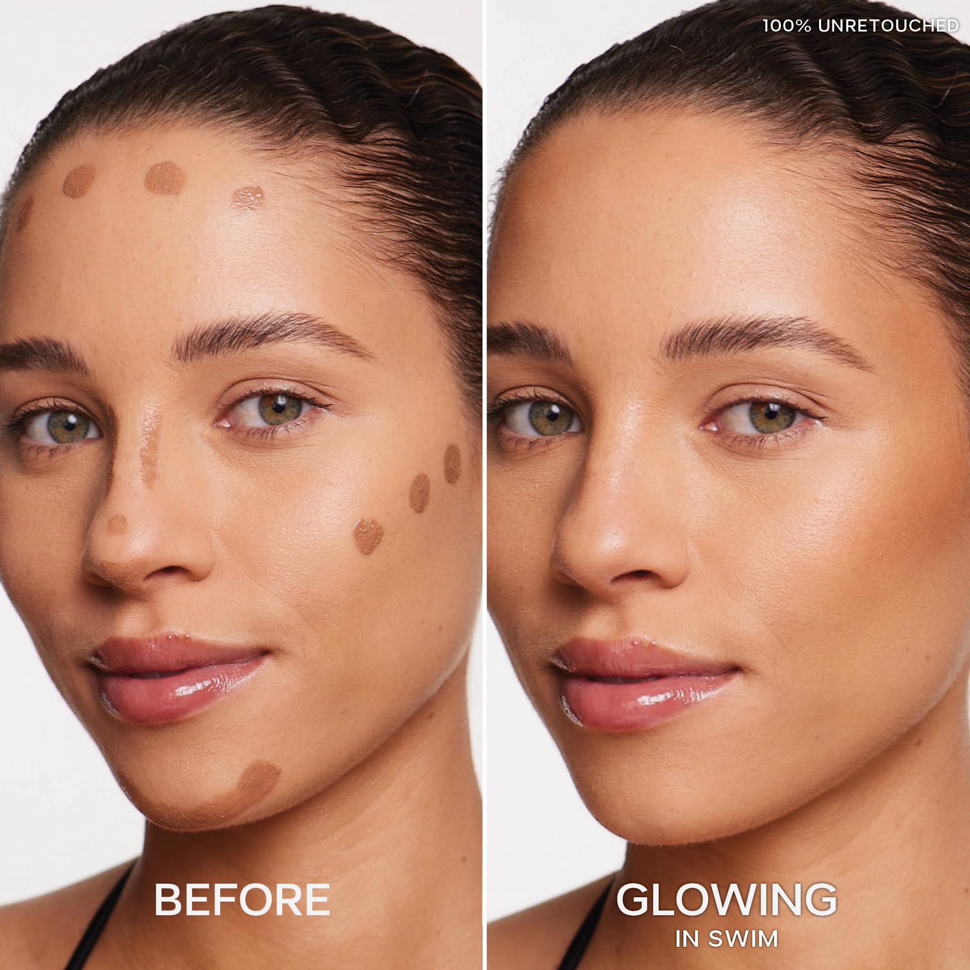 Saie Dew Bronze - Hydrating Liquid Bronzer Stick For a Sun Kissed Glow - Liquid Contour Stick Infused with Nourishing Skin Care Ingredients - Sculpted Face Makeup Essential - Swim (0.4 oz) - Image 3