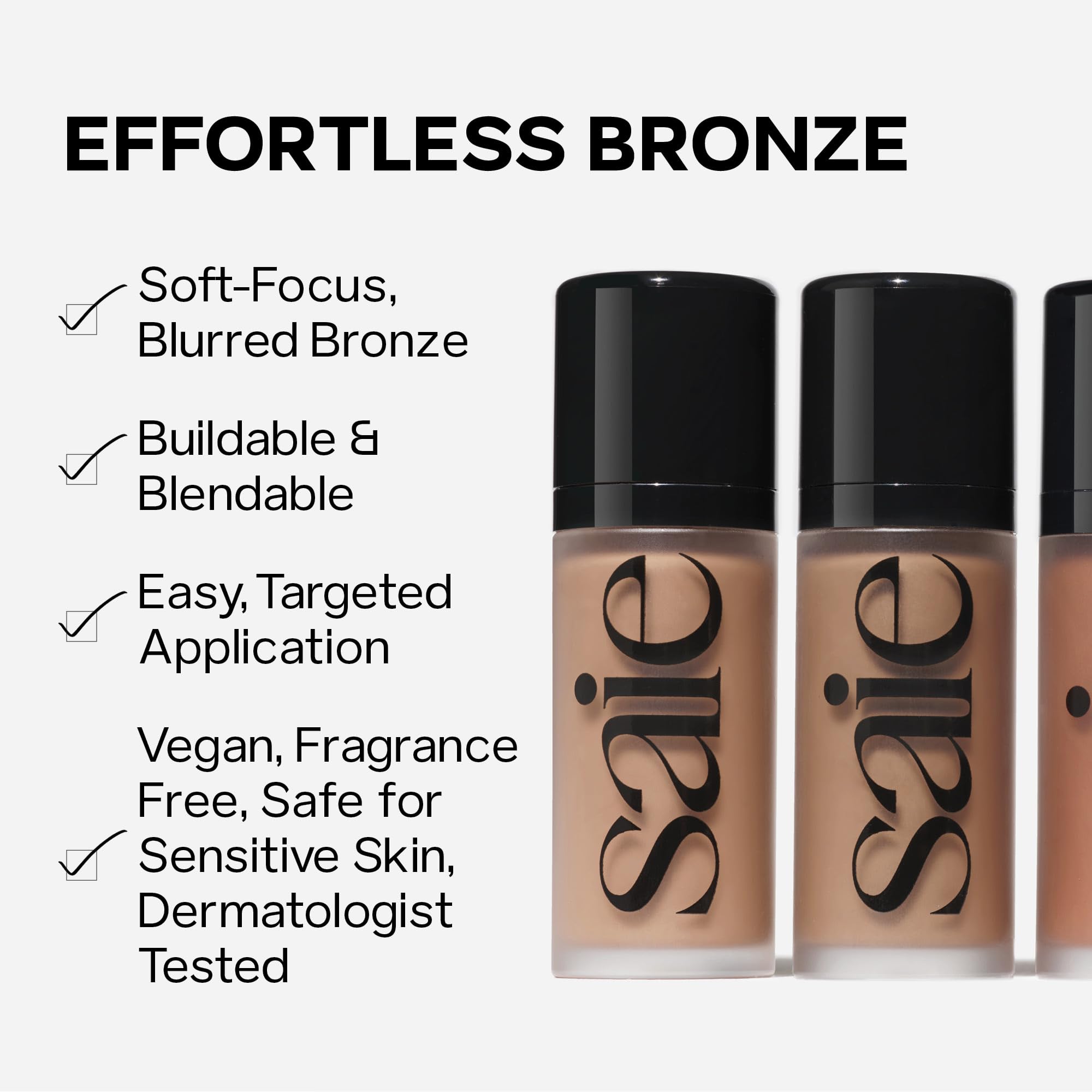 Saie Dew Bronze - Hydrating Liquid Bronzer Stick For a Sun Kissed Glow - Liquid Contour Stick Infused with Nourishing Skin Care Ingredients - Sculpted Face Makeup Essential - Swim (0.4 oz) - Image 6