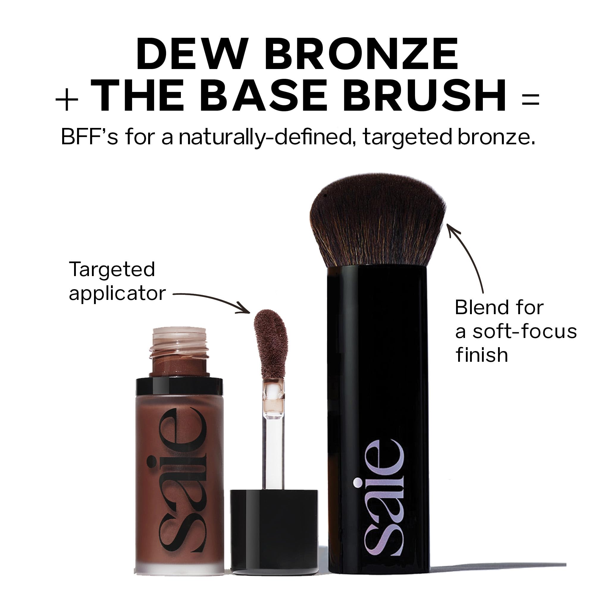 Saie Dew Bronze - Hydrating Liquid Bronzer Stick For a Sun Kissed Glow - Liquid Contour Stick Infused with Nourishing Skin Care Ingredients - Sculpted Face Makeup Essential - Swim (0.4 oz) - Image 9