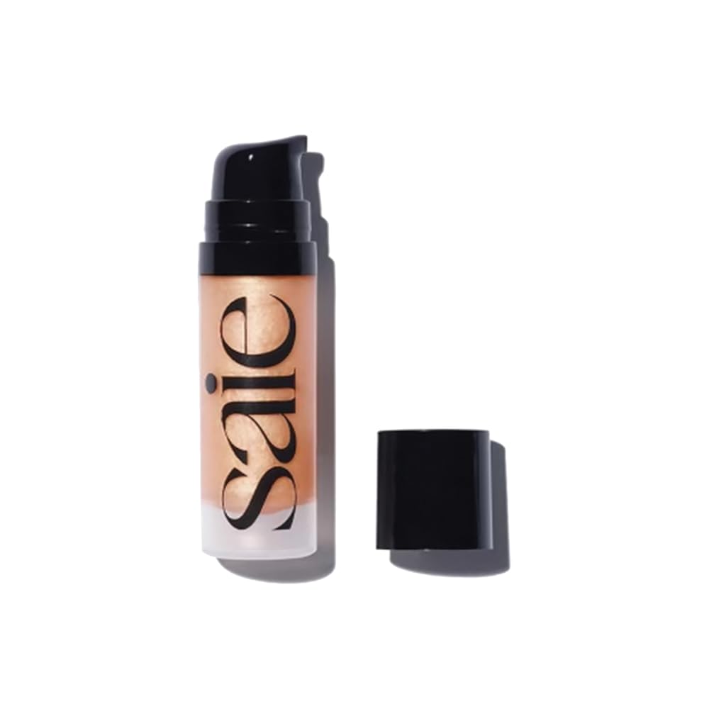 Saie Mini Glowy Super Gel Lightweight llluminator & Makeup Primer - Sunglow (0.5 oz) + Dew Blush - Lightweight Liquid Blush with a Blendable + Buildable Cream Finish - Cutie (.40 oz) - Image 6